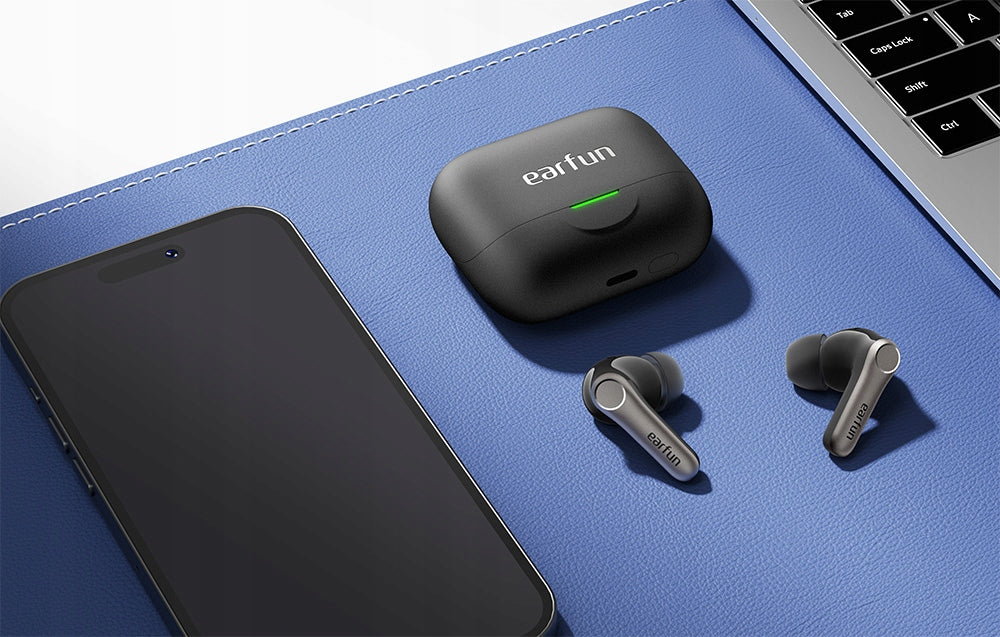 WIRELESS HEADPHONES EARFUN AIR PRO 4+ IN-EAR ANC BLUETOOTH 6.0 AI Packaging status original
