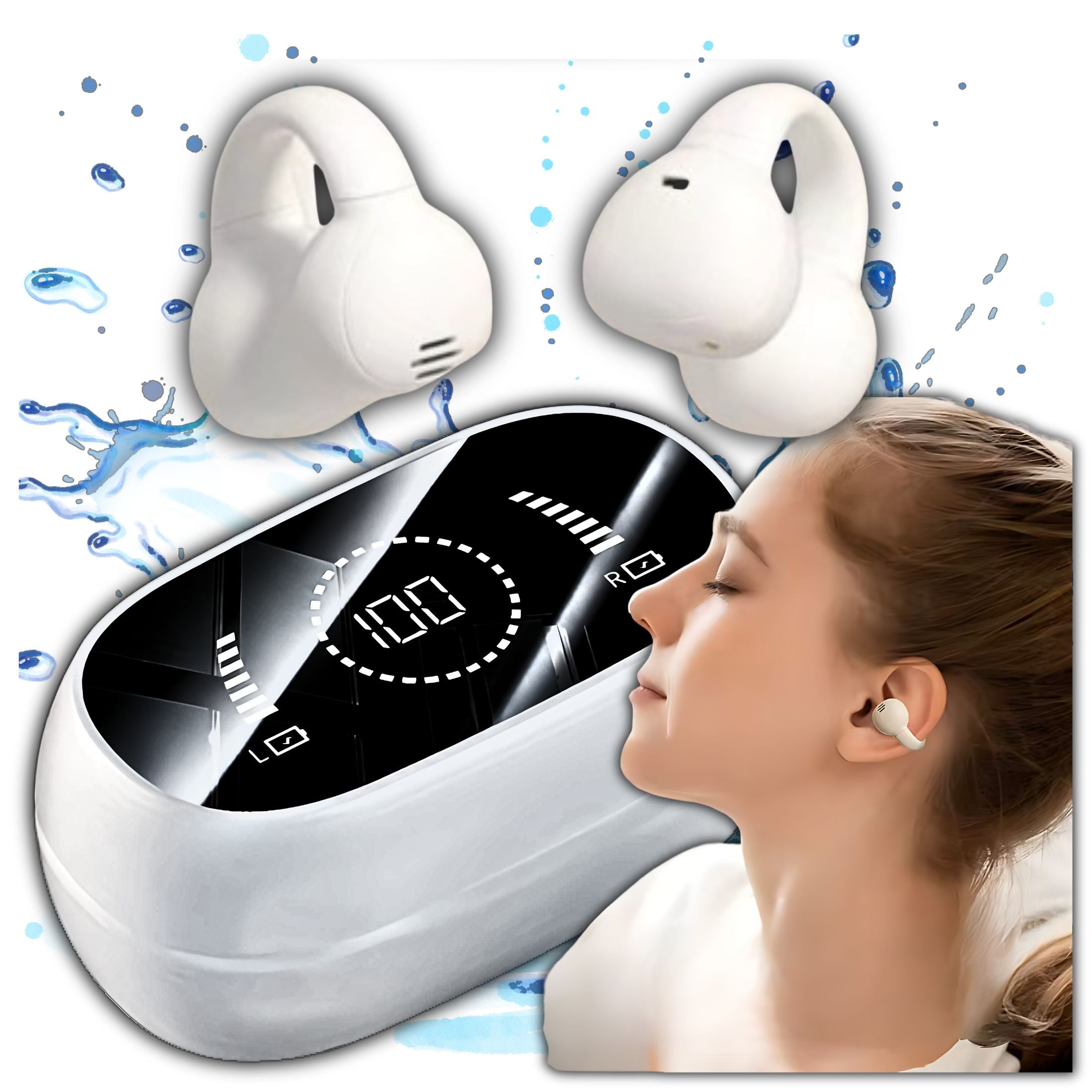 WIRELESS HEADPHONES FOR IPHONE APPLE SAMSUNG BLUETOOTH ON-EAR CLIP