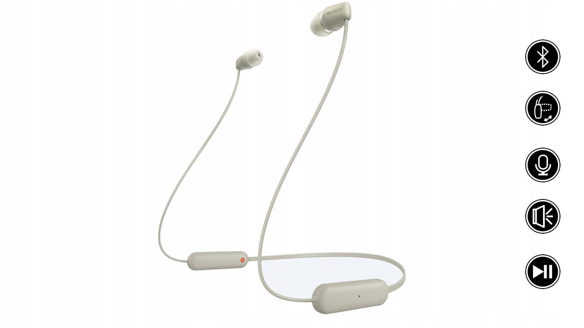 WIRELESS HEADPHONES SONY WI-C100B IPX4 BT 5.0 VOICE ASSISTANT 25h Brand Sony