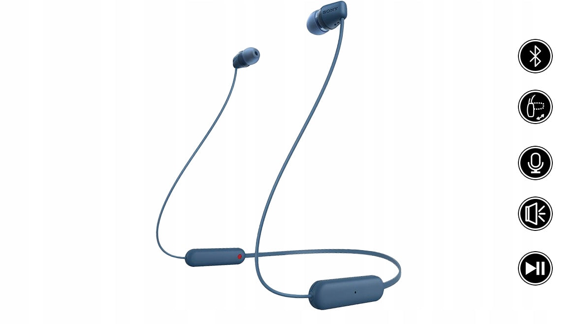 WIRELESS HEADPHONES SONY WI-C100B IPX4 BT 5.0 VOICE ASSISTANT 25h Brand Sony