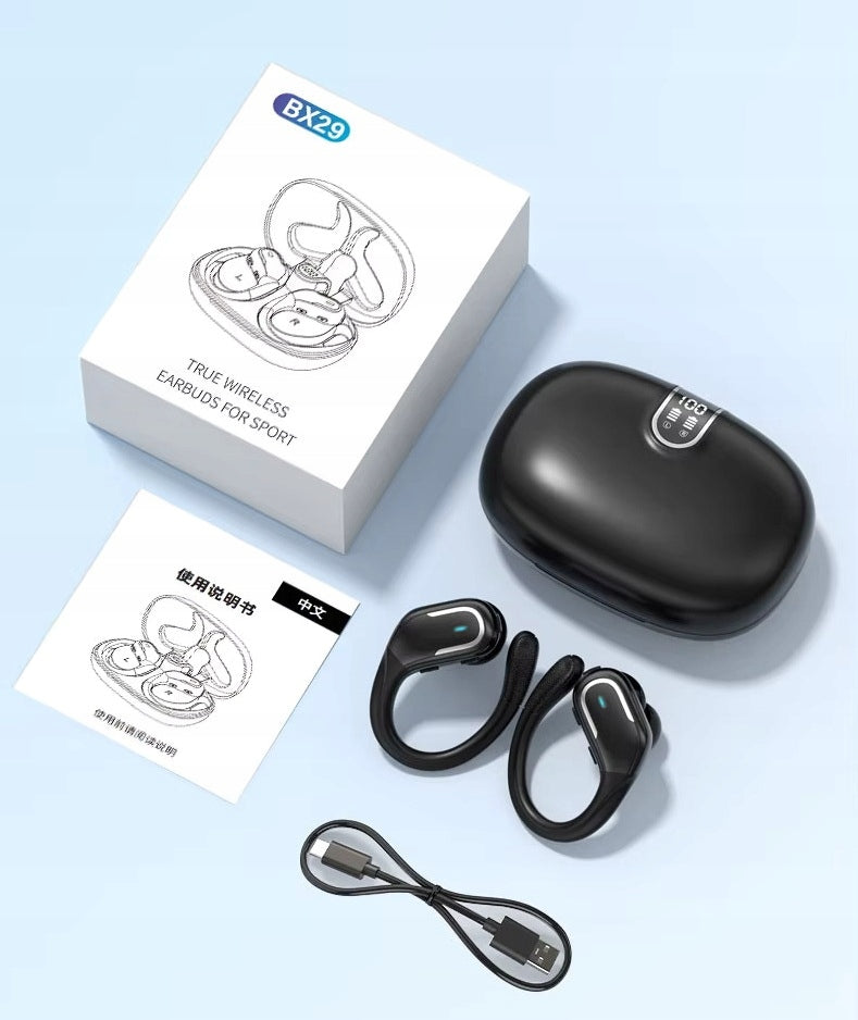 WIRELESS HEADPHONES SPORT PRO BLUETOOTH 5.4 EARBUDS IPX5 BATTERY 70H Packaging status original