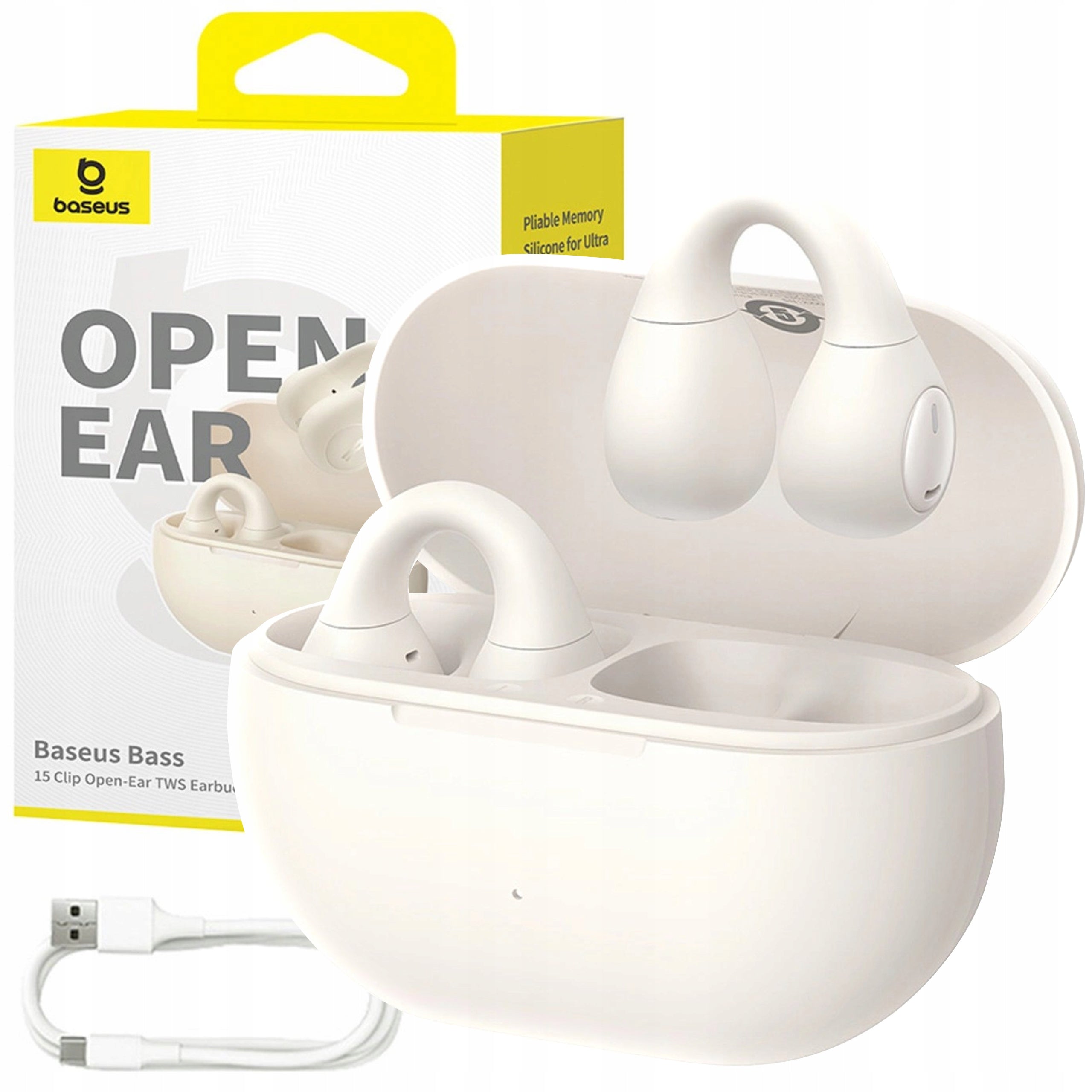 WIRELESS HEADPHONES WITH CLIP OPEN BASEUS Bass 15 Clip OWS BLUETOOTH