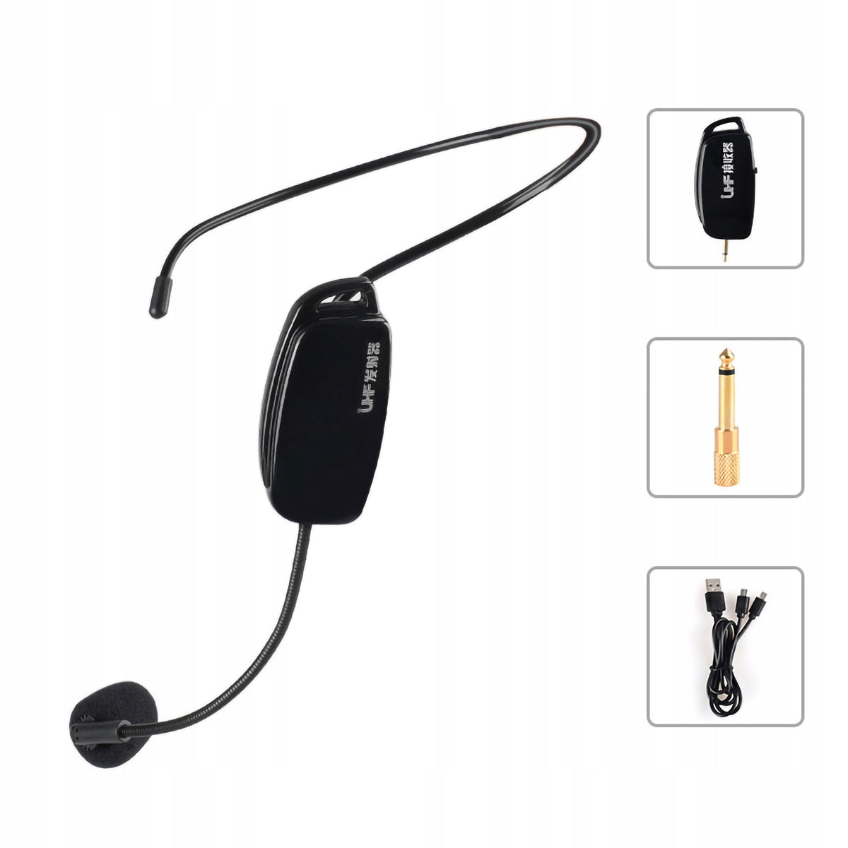 WIRELESS HEADSET WITH 2IN1 MICROPHONE Packaging status original