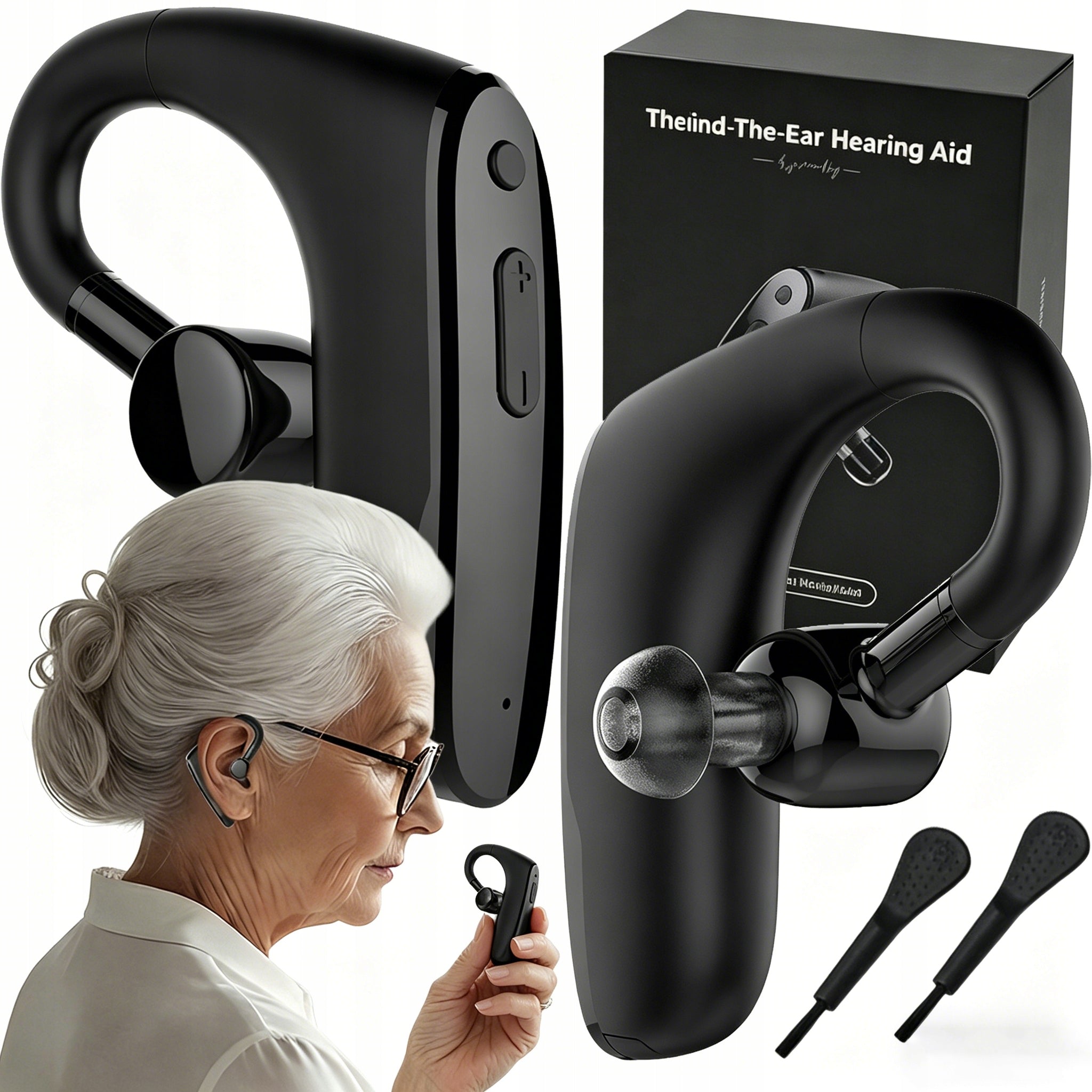 WIRELESS HEARING AID FOR SENIORS COMFORTABLE AND DISCREET