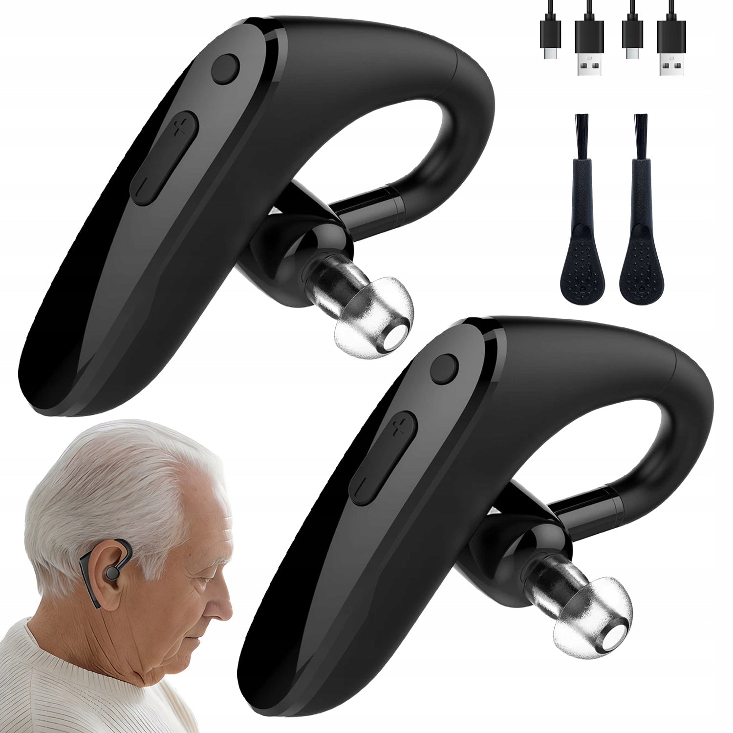 WIRELESS HEARING AID IN-EAR BLUETOOTH HEARING AMPLIFIER SENIORS