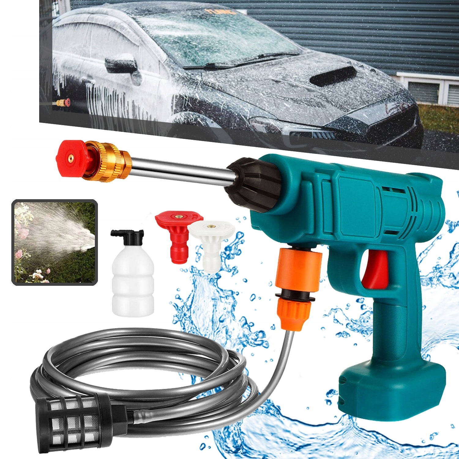 WIRELESS HIGH PRESSURE WASHER, WATER PRESSURE WASHER 1904P Manufacturer code Pistolet myjący