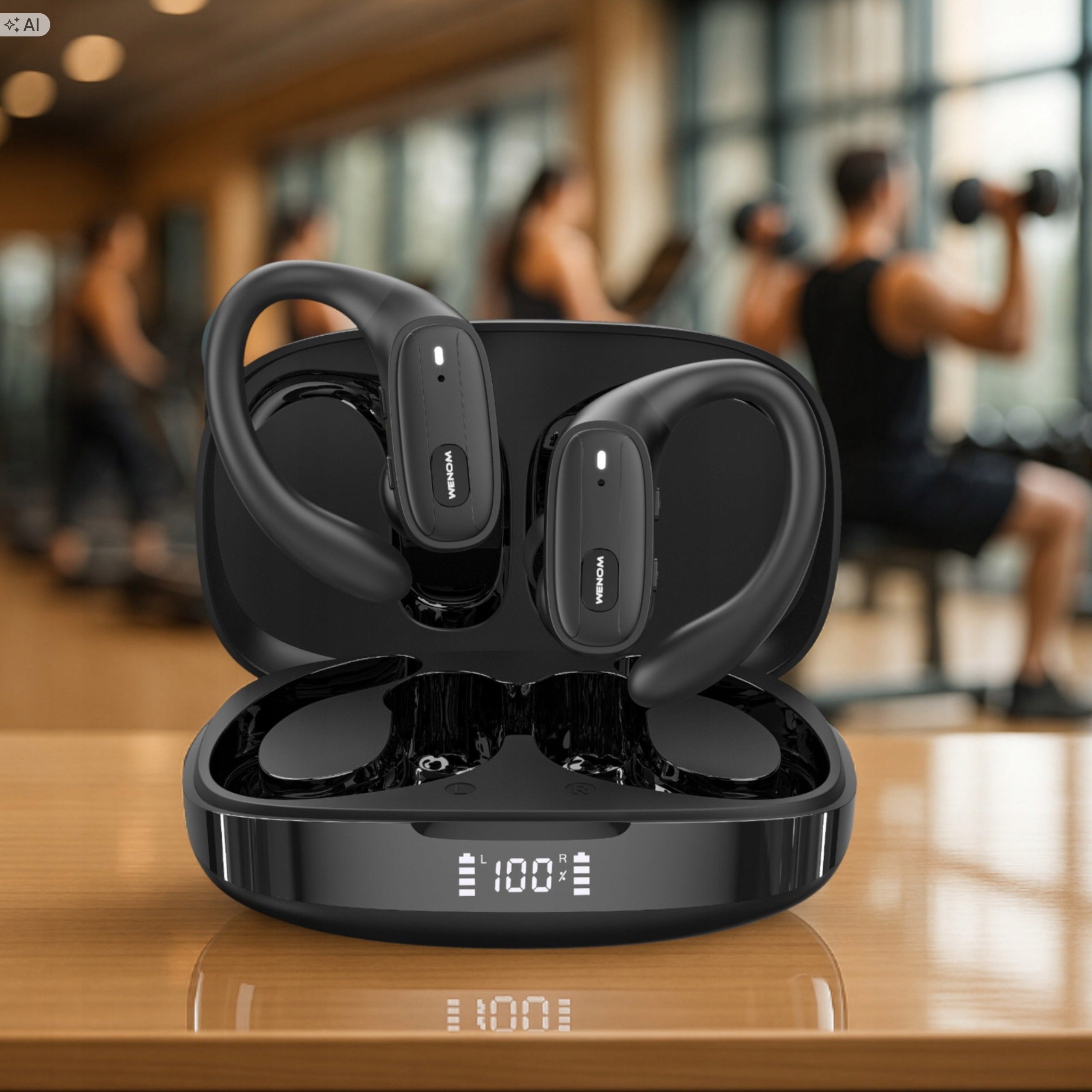 WIRELESS Headphones TWS Bluetooth 5.3 BASS 7HD Talk TWO MICROPHONES Brand Wenom