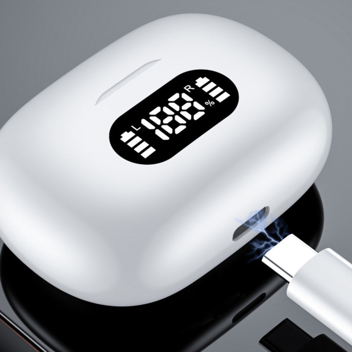 WIRELESS IN-EAR HEADPHONES TWS BLUETOOTH POWERBANK LED MICROPHONE Manufacturer code [ORIENTO] SŁUCHAWKI BEZPRZEWODOWE DOKANAŁOWE