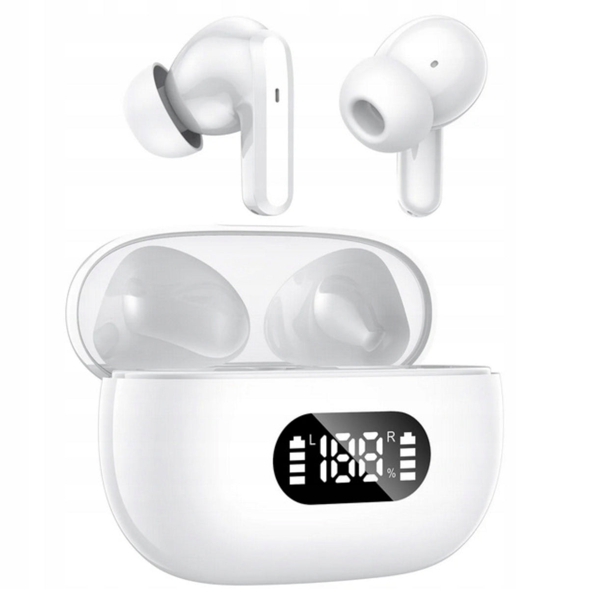 WIRELESS IN-EAR HEADPHONES TWS BLUETOOTH POWERBANK LED MICROPHONE
