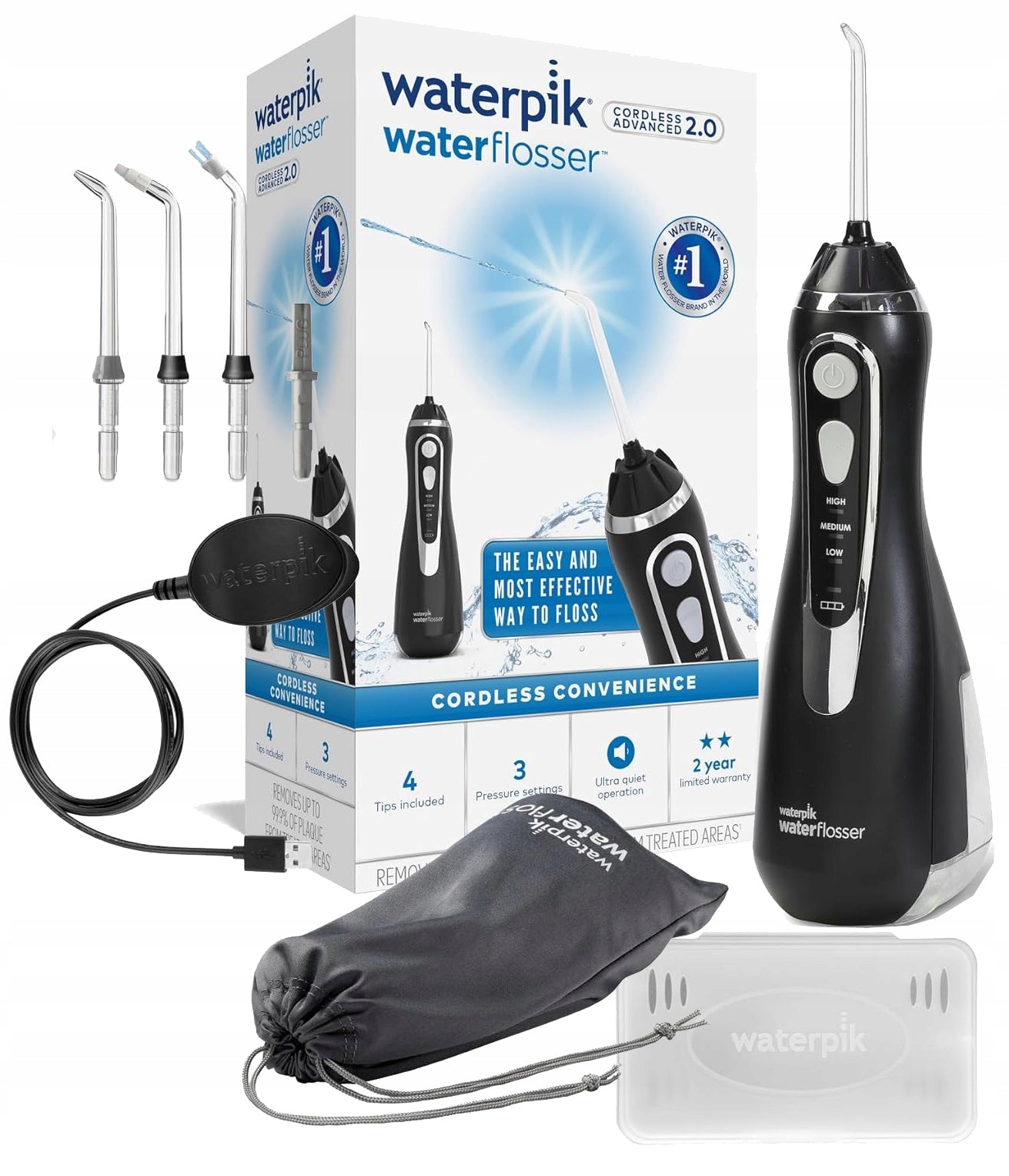 WIRELESS IRRIGATOR FOR CLEANING TEETH WATERPIK WP-582EU + 4 TIPS