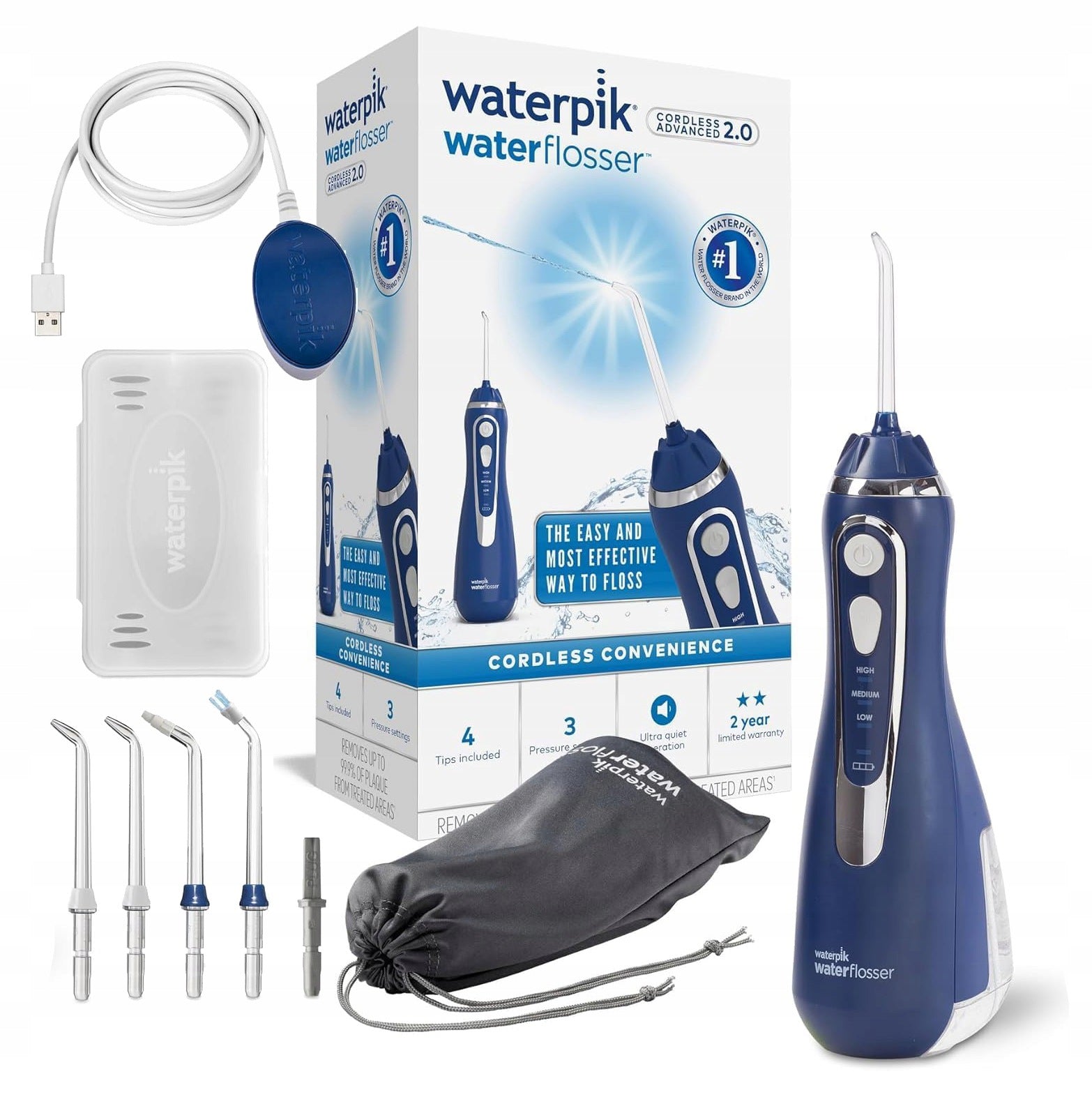 WIRELESS IRRIGATOR FOR CLEANING TEETH WATERPIK WP-583EU + 4 TIPS