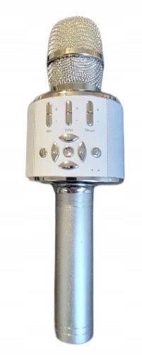 WIRELESS KARAOKE MICROPHONE SILVER WHITE LED ON BLUETOOTH 2007