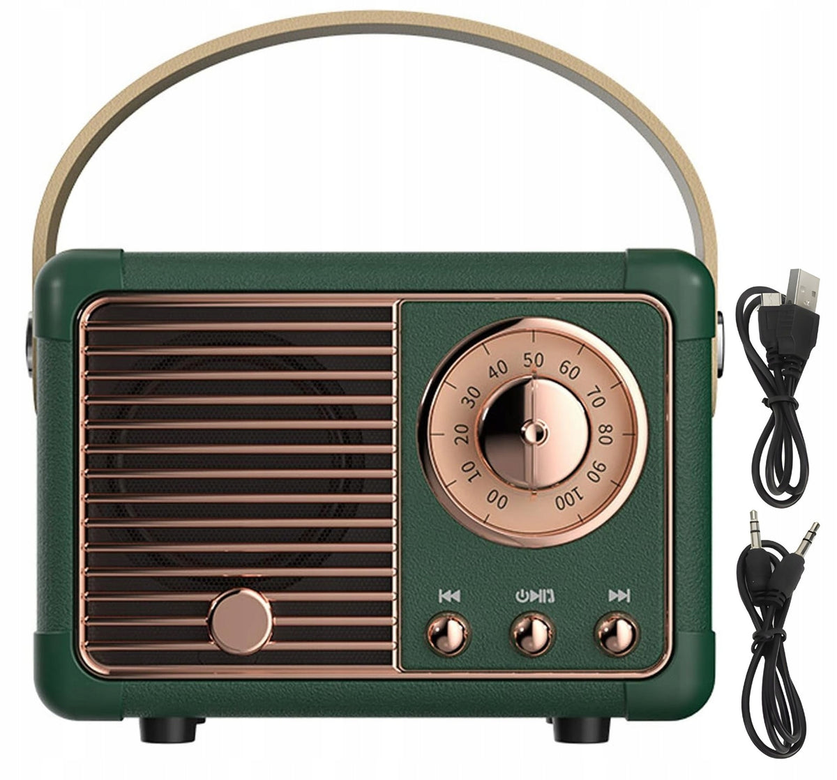 WIRELESS KARAOKE SPEAKER BT VINTAGE RETRO STYLE 400MAH 5V 3W GREEN