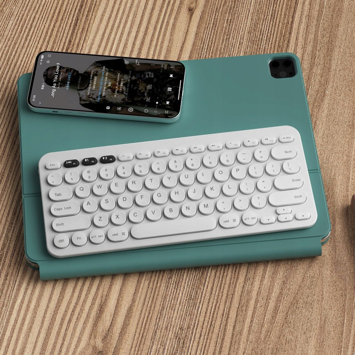 WIRELESS KEYBOARD BK021 BLUETOOTH 5.0 IOS ANDROID WINDOWS WHITE Manufacturer code BK021 BIAŁA