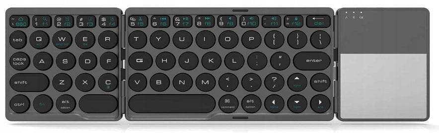 WIRELESS KEYBOARD BLUETOOTH TOUCHPAD FOLDABLE HANDHELD TRAVEL Packaging status original