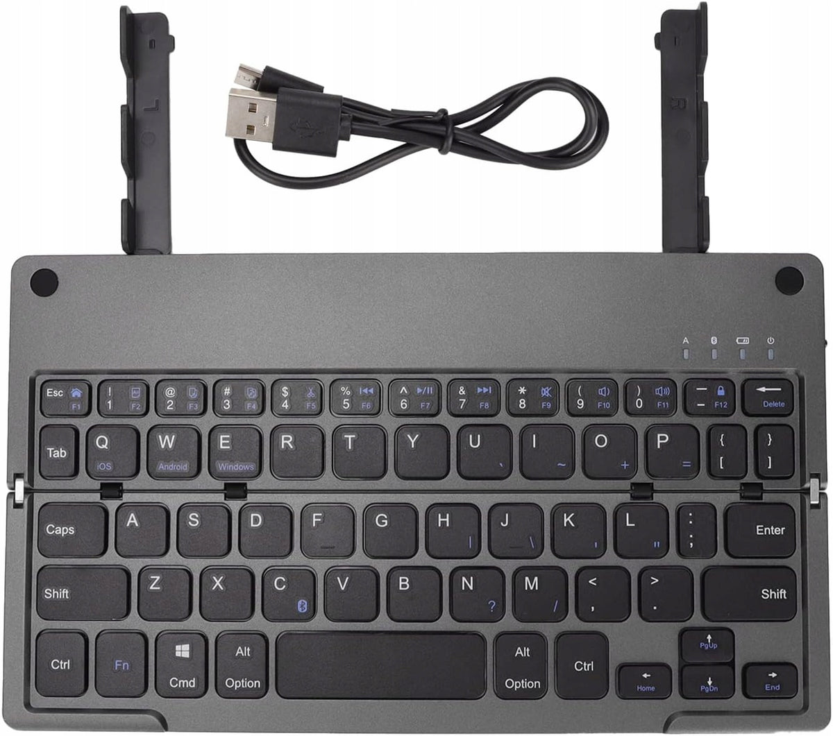 WIRELESS KEYBOARD FOLDABLE PORTABLE BLUETOOTH FOLDABLE B048 + CABLE