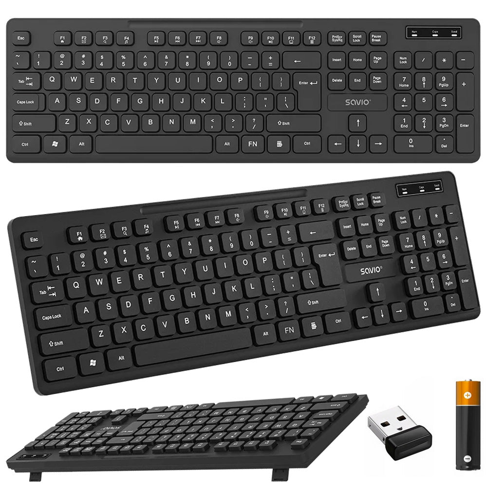WIRELESS KEYBOARD FOR WORK OFFICE TYPING LOW PROFILE USB 2.4Ghz