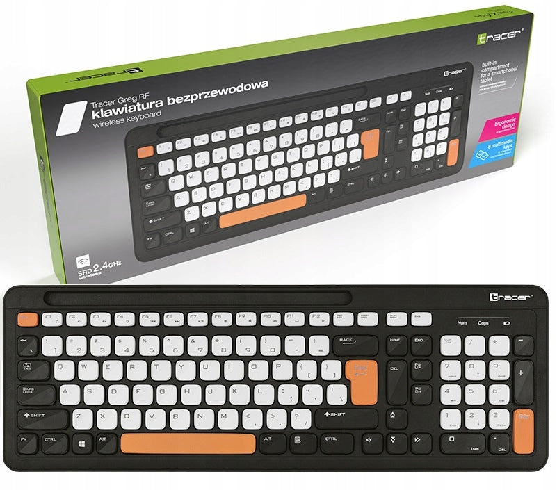 WIRELESS KEYBOARD ISLAND FLAT Ultra-Slim Tracer GREG RF