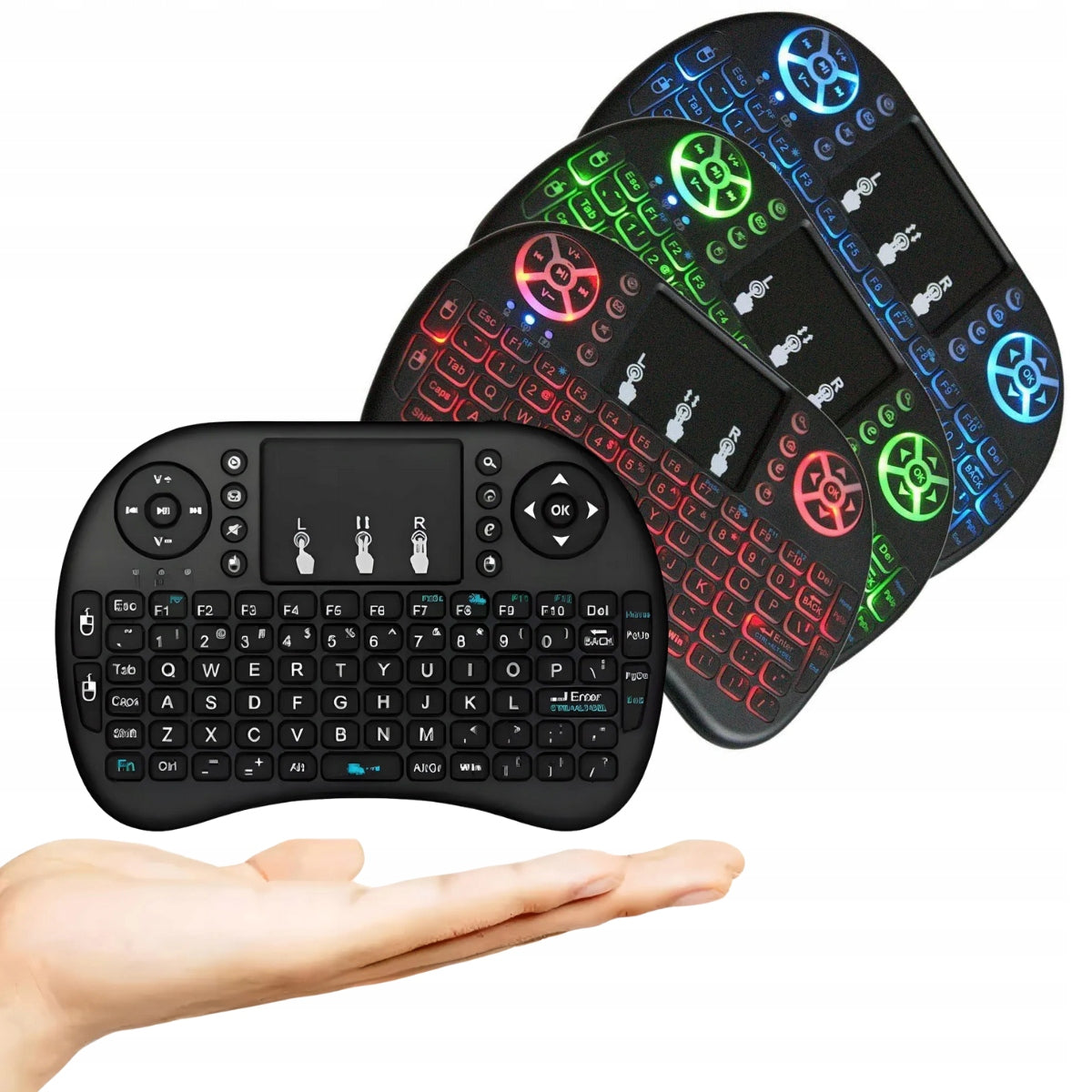 WIRELESS KEYBOARD TOUCHPAD MINI SMART TV LED BACKLIGHT RGB EAN (GTIN) 5907284479100