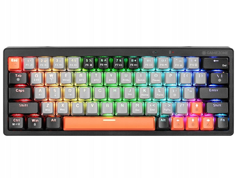 WIRELESS KEYBOARD USB GAMING RGB BACKLIT MECHANICAL EVO1 63 Packaging status original