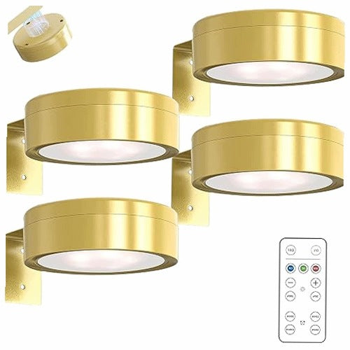 WIRELESS LAMP FOR PAINTINGS SET OF 4 PIECES WALL LIGHTING REMOTE CONTROL