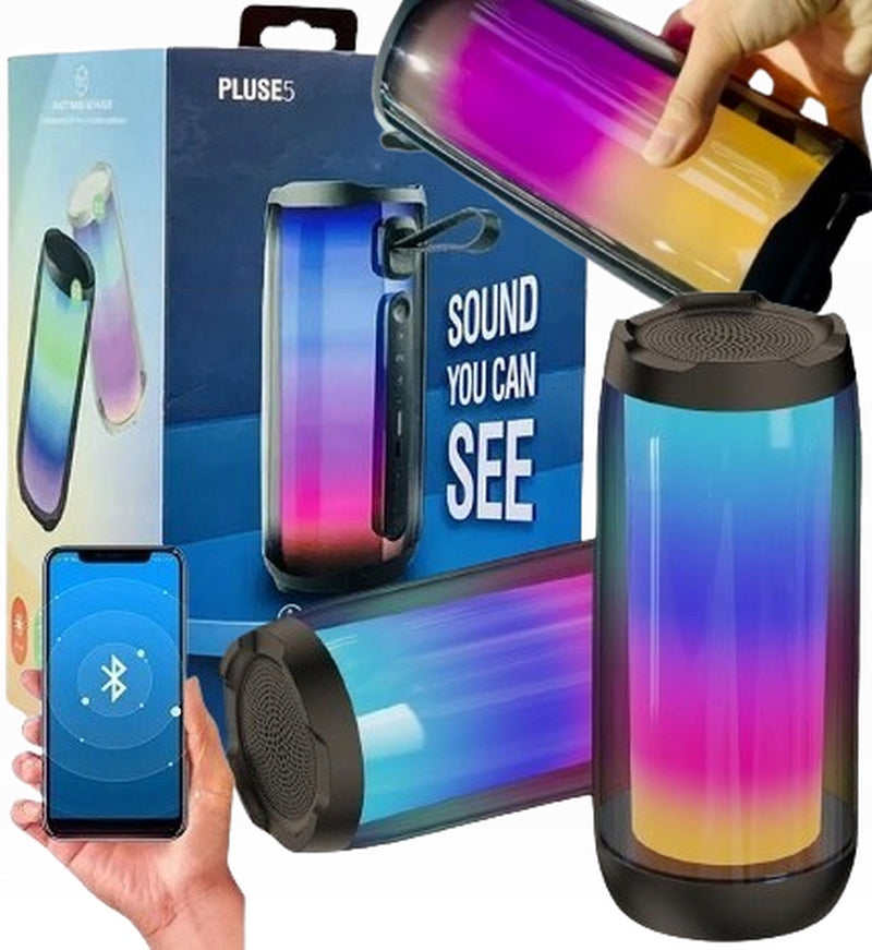 WIRELESS LED BLUETOOTH SPEAKER RADIO FM CHARGE BASS USB CARD SD AUX
