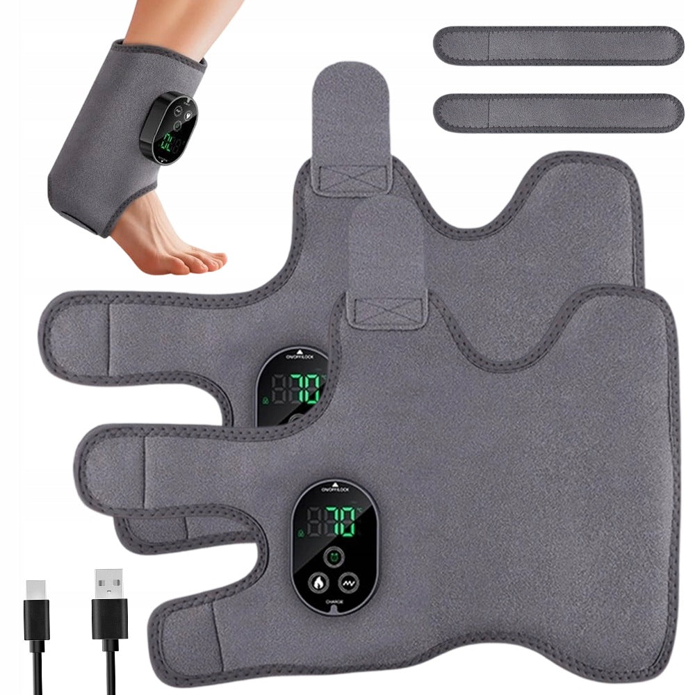 WIRELESS LEG AND FOOT MASSAGER WITH HEATING FUNCTION LCD TIMER 2 PIECES