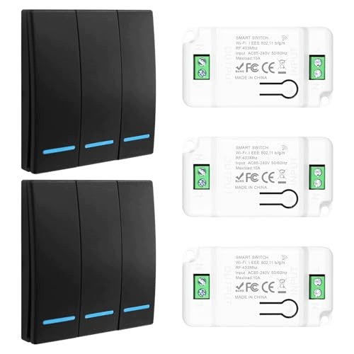 WIRELESS LIGHT SWITCH RF 433 MHZ RADIO 230V RANGE 100M Brand no brand