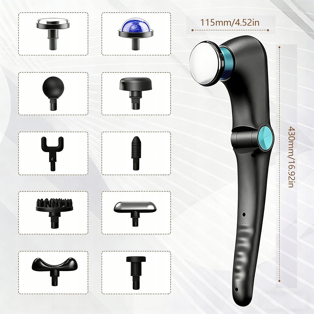 WIRELESS MASSAGER WITH HEATING FUNCTION, MASSAGE GUN, FOLDABLE Packaging status original