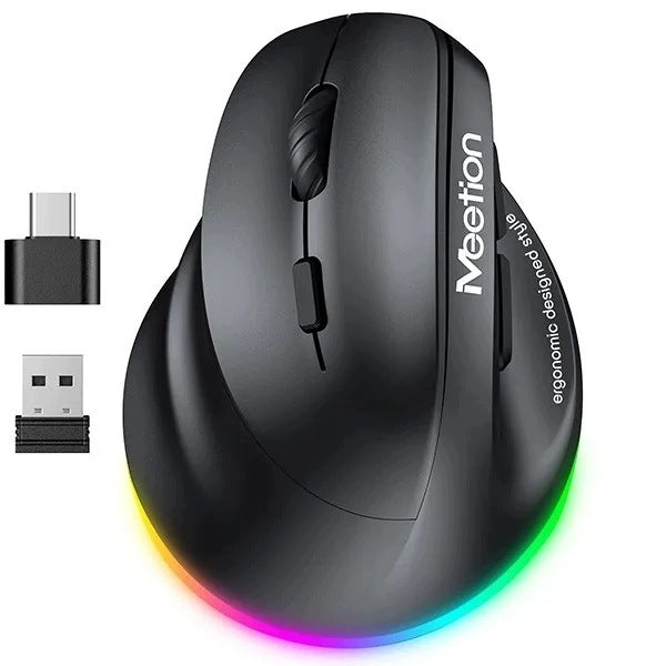 WIRELESS METION BTM010L VERTICAL MOUSE FOR LEFT-HANDED USERS - BLACK