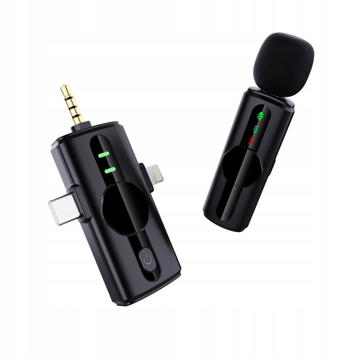 WIRELESS MICROPHONE FOR PHONE TIE FOR IPHONE LIGHTNING USB-C Packaging status original