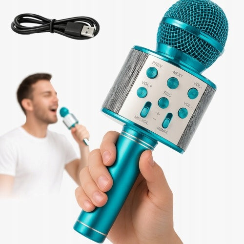 WIRELESS MICROPHONE WITH SPEAKER FOR SINGING CHILDREN'S RECORDING