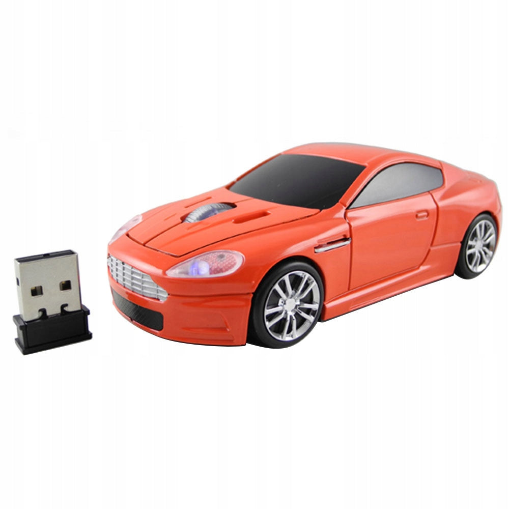 WIRELESS MOUSE 1600 DPI 2.4G car shaped red