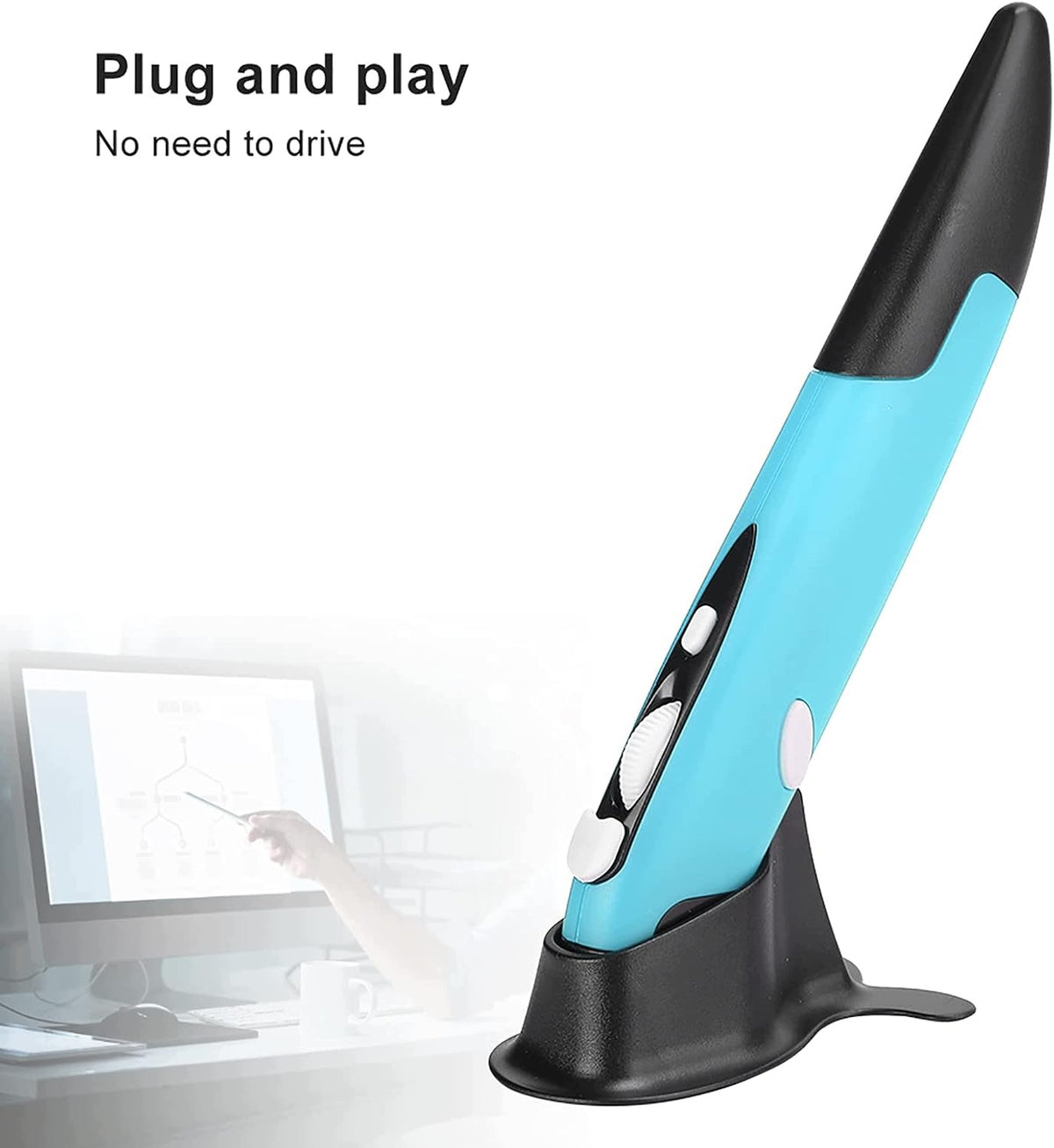 WIRELESS MOUSE 2.4G ERGONOMIC PEN 4 BUTTONS ADJUSTABLE DPI Manufacturer Yanmis