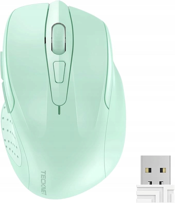 WIRELESS MOUSE 4800 DPI USB TECKNET M003 2,4 G and BT5.0/3.0 GREEN