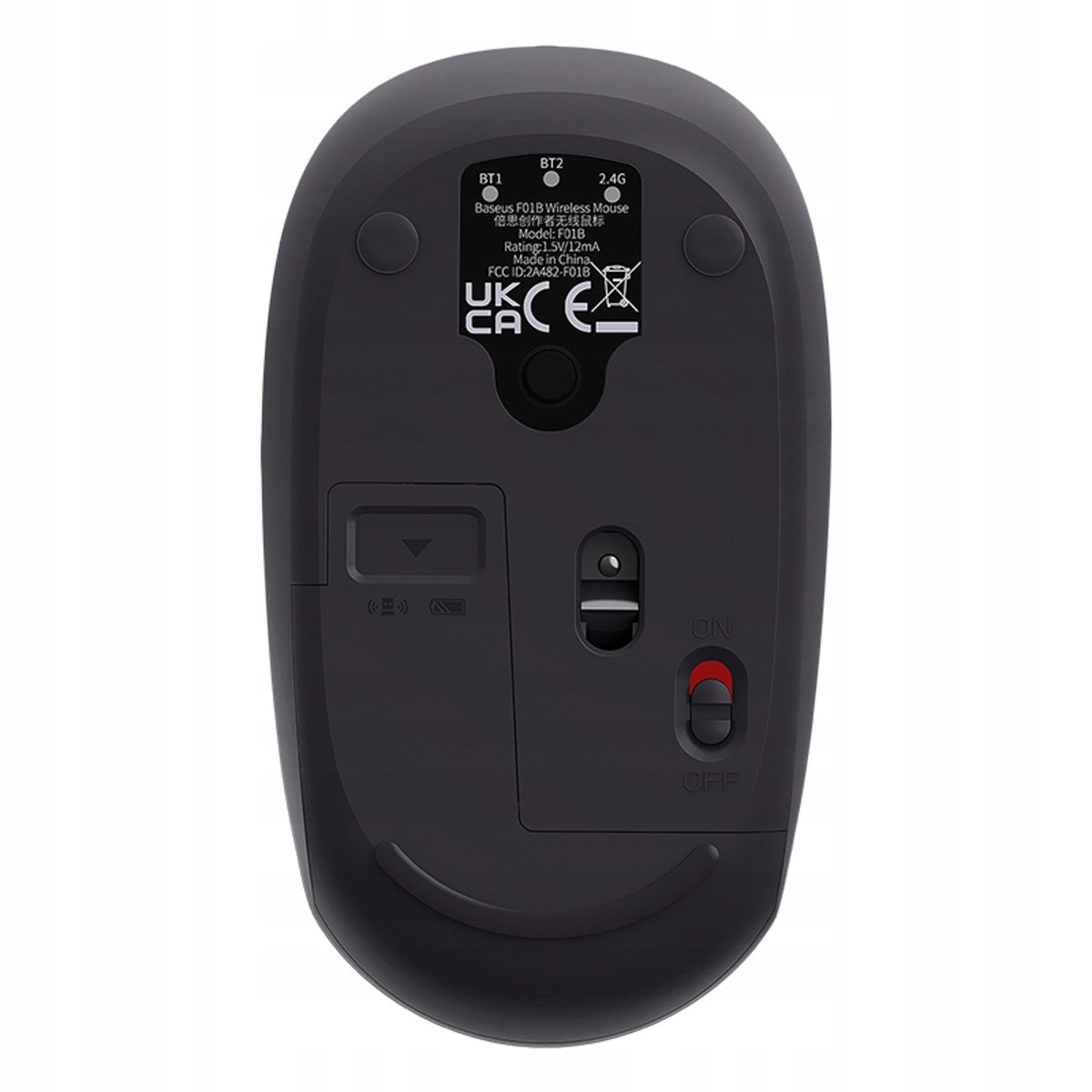 WIRELESS MOUSE BASEUS 3 MODES 2.4GHZ BLUETOOTH 5.0 QUIET GREY Manufacturer Baseus