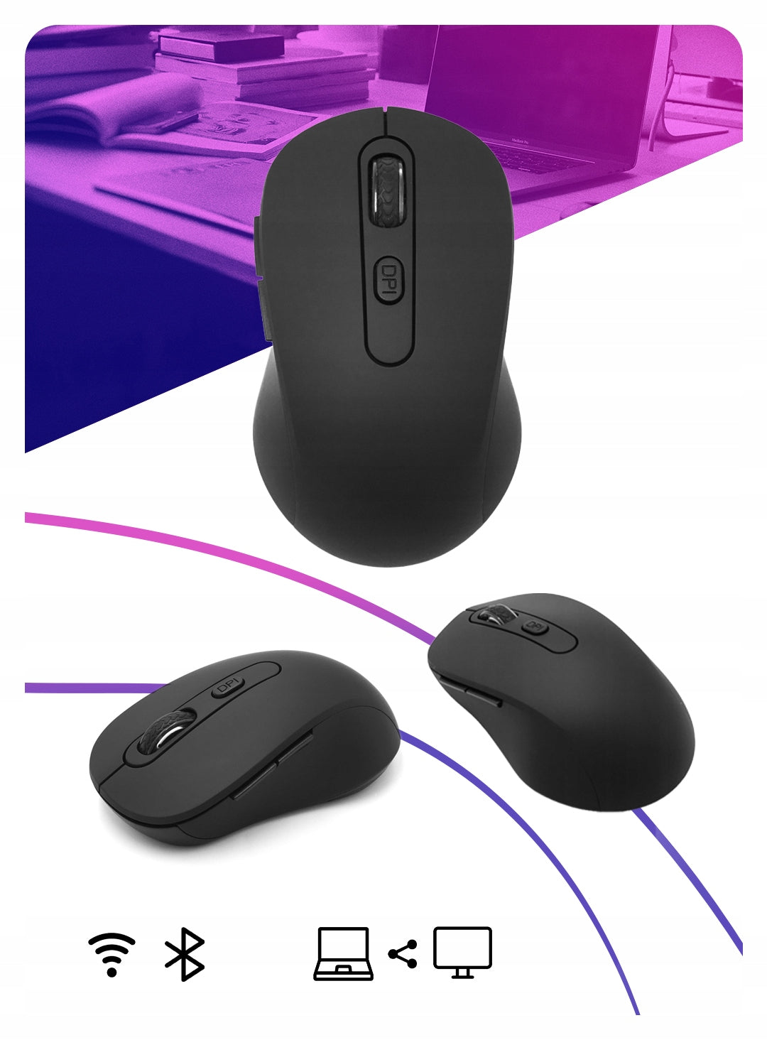 WIRELESS MOUSE BLUETOOTH MOUSE BT FOR TV TABLET ANDROID iOS Manufacturer code gamingowa bt office do laptopa pc telewizora