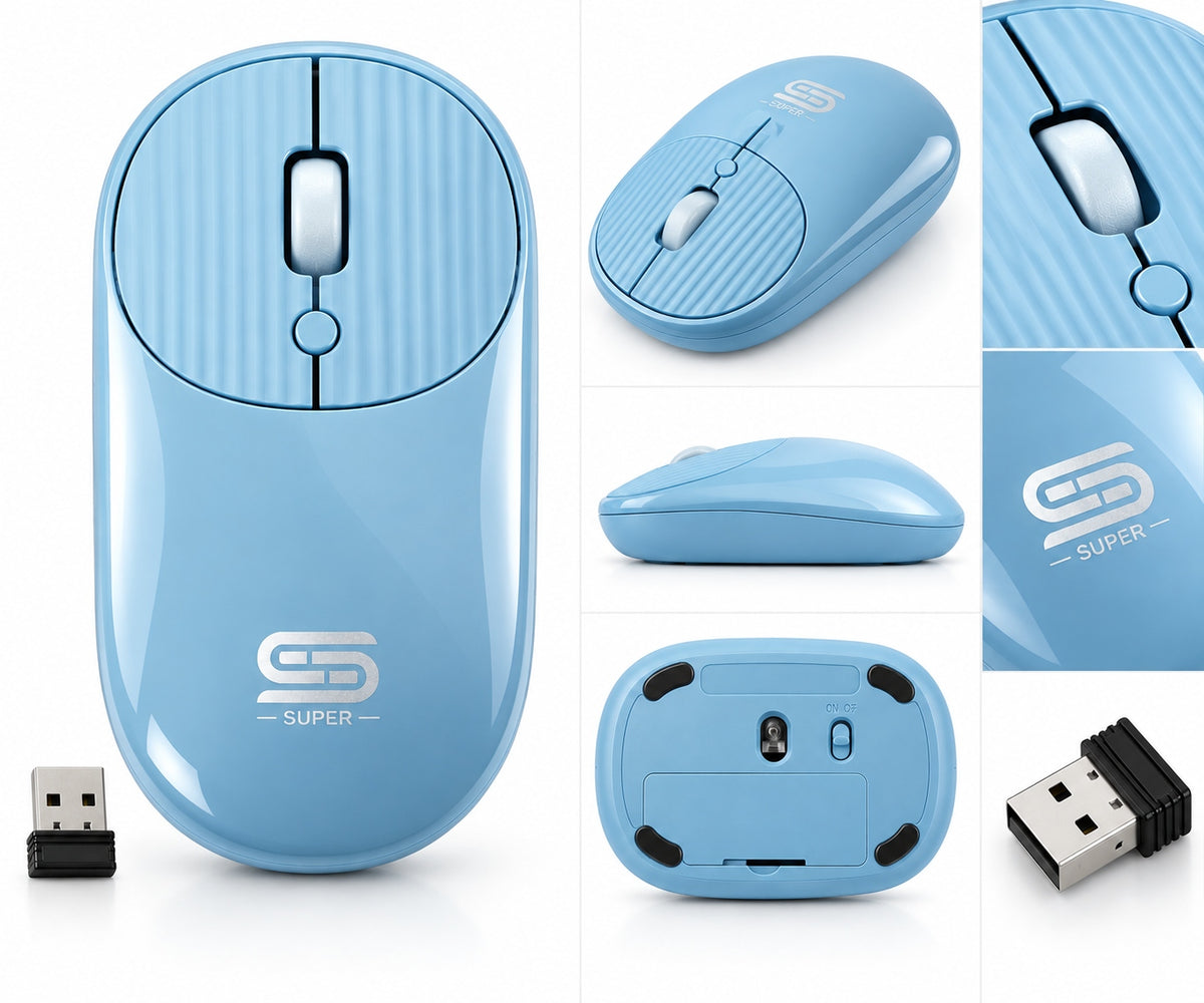 WIRELESS MOUSE BLUETOOTH WIRELESS MOUSE 2,4GHZ WITH USB RECEIVER