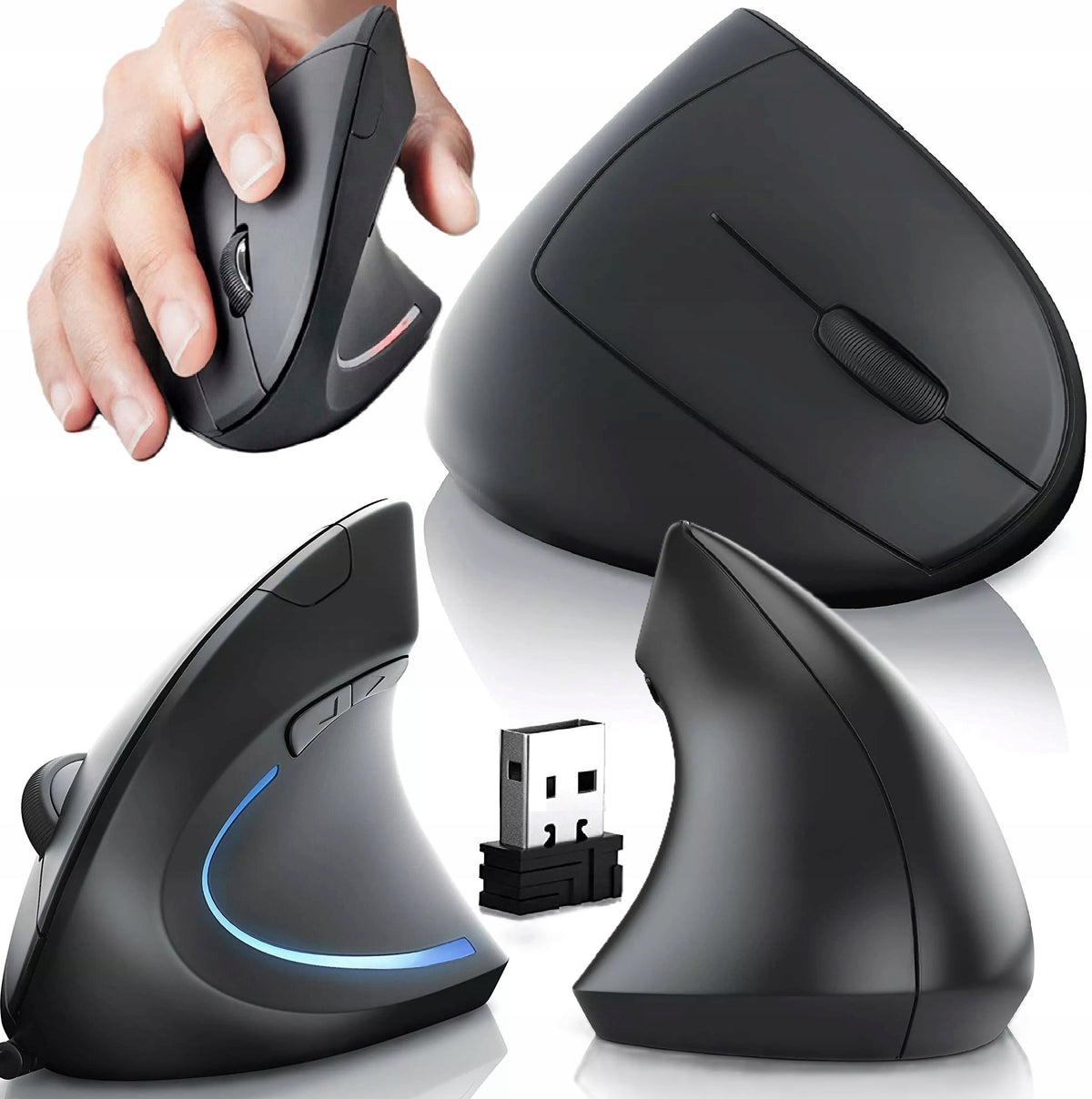 WIRELESS MOUSE ERGONOMIC BACKLIT BLUETOOTH COMPUTER MOUSE Model LED