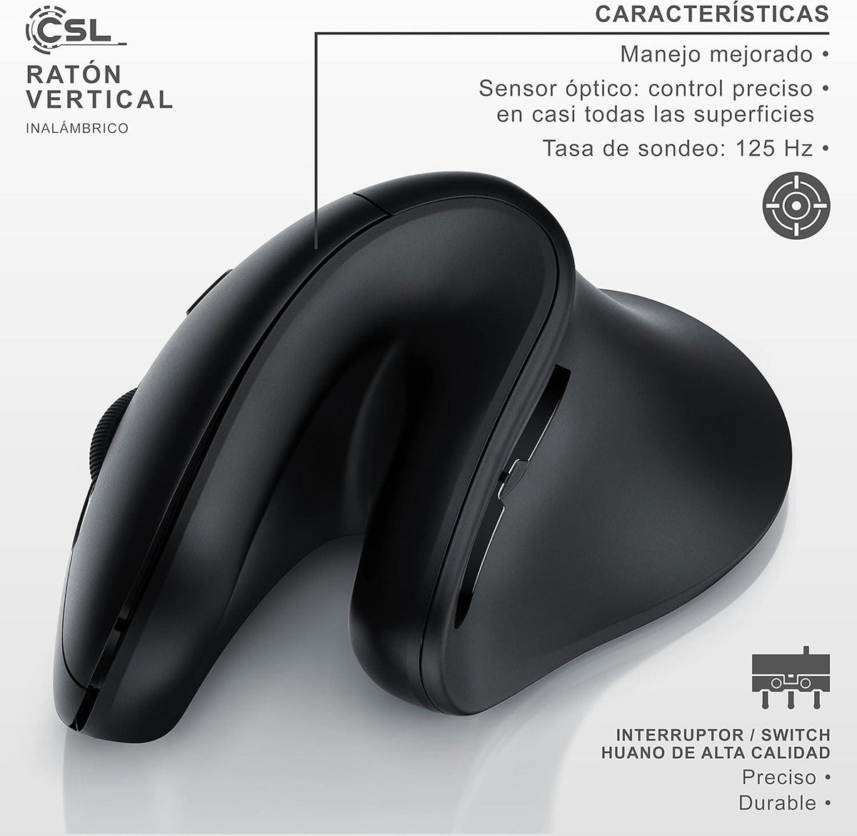 WIRELESS MOUSE ERGONOMIC VERTICAL MOUSE FOR PC Manufacturer code bezprzewodowa mysz pionowa
