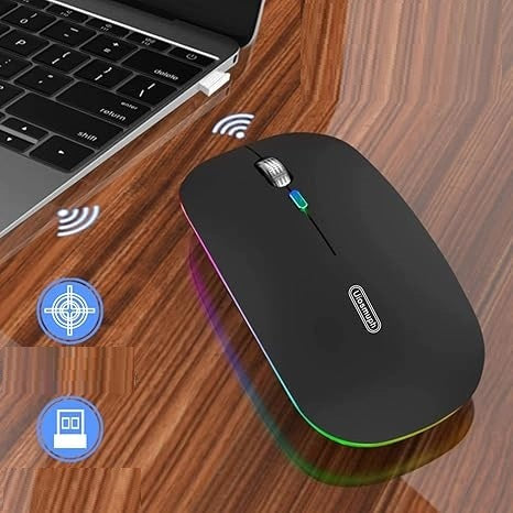 WIRELESS MOUSE LED UIOSMUPH USB 2,4GHZ BLUETOOTH SLIM RECHARGEABLE Manufacturer code B0836GXKKB