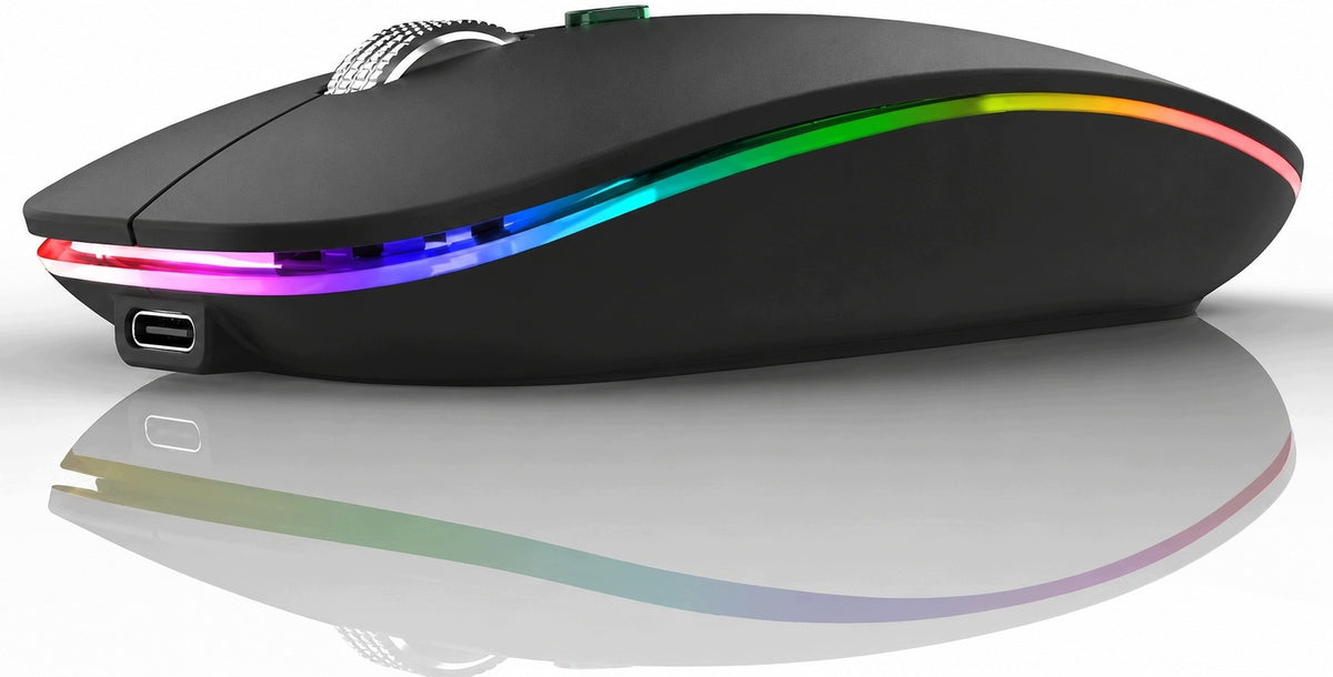 WIRELESS MOUSE LED UIOSMUPH USB 2,4GHZ BLUETOOTH SLIM RECHARGEABLE
