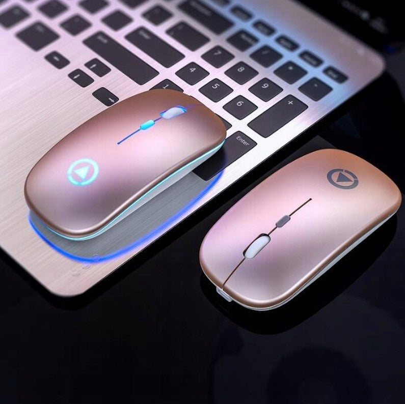 WIRELESS MOUSE OPTICAL QUIET BACKLIGHT LED RGB MOUSE SLIM PINK Packaging status original