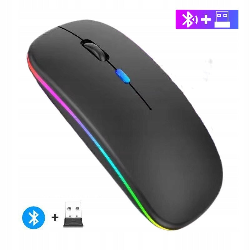 WIRELESS MOUSE SLIM LED CHARGED RGB Bluetooth+USB 2.4Ghz RECHARGEABLE EAN (GTIN) 5903636619347