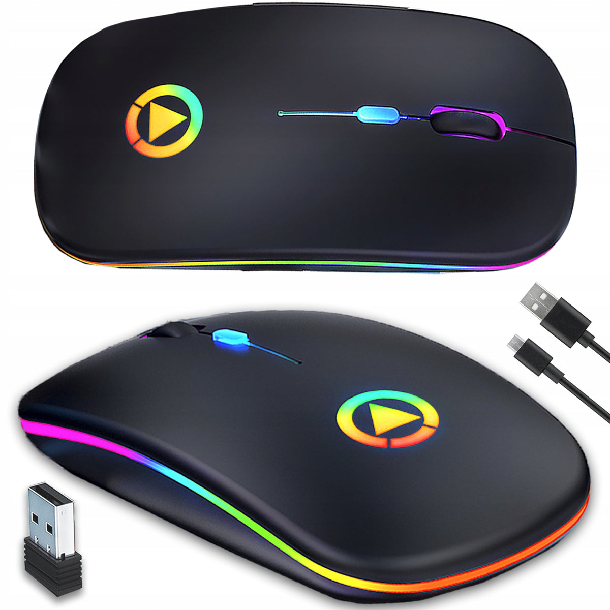 WIRELESS MOUSE SLIM LIGHT QUIET BLUETOOTH RGB