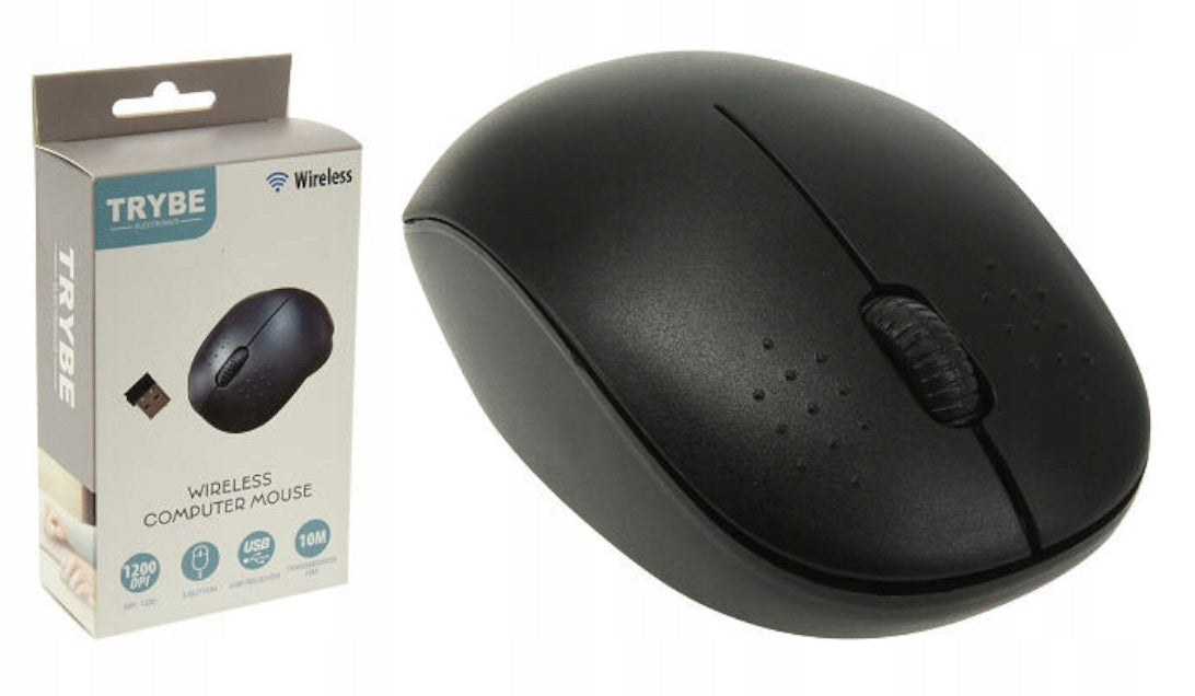 WIRELESS MOUSE TRYBE 2.4 GHz 1200 DPI Black