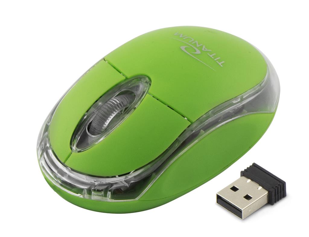 WIRELESS MOUSE USB optical CONDOR TITANUM GREEN comfort
