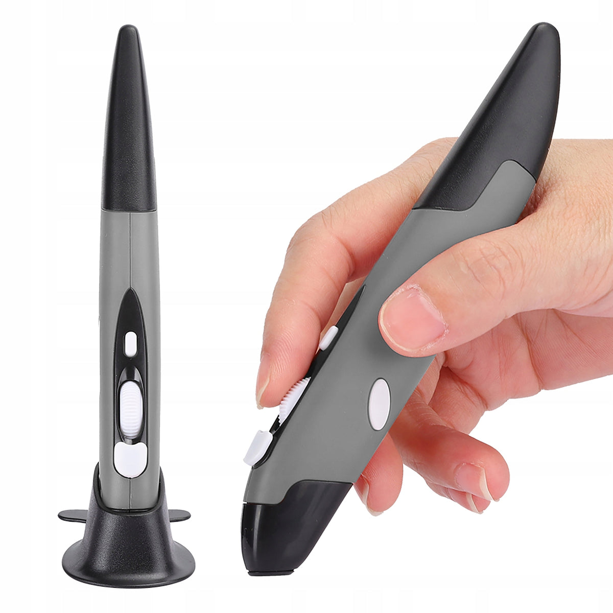WIRELESS MOUSE VERTICAL PEN 1600 DPI ERGONOMIC GREY