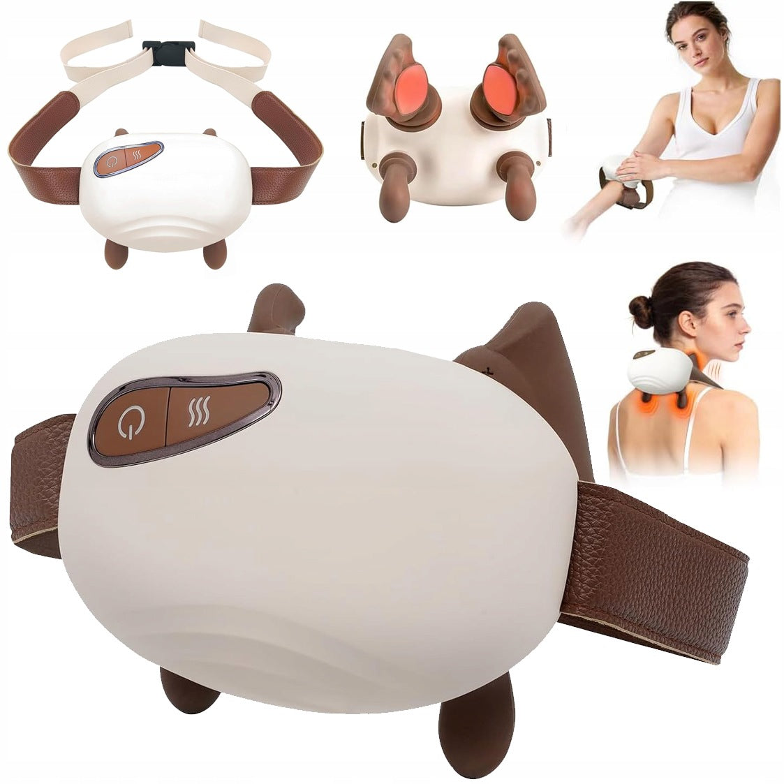 WIRELESS NECK MASSAGE DEVICE, NECK AND SHOULDER MASSAGER WITH HEAT