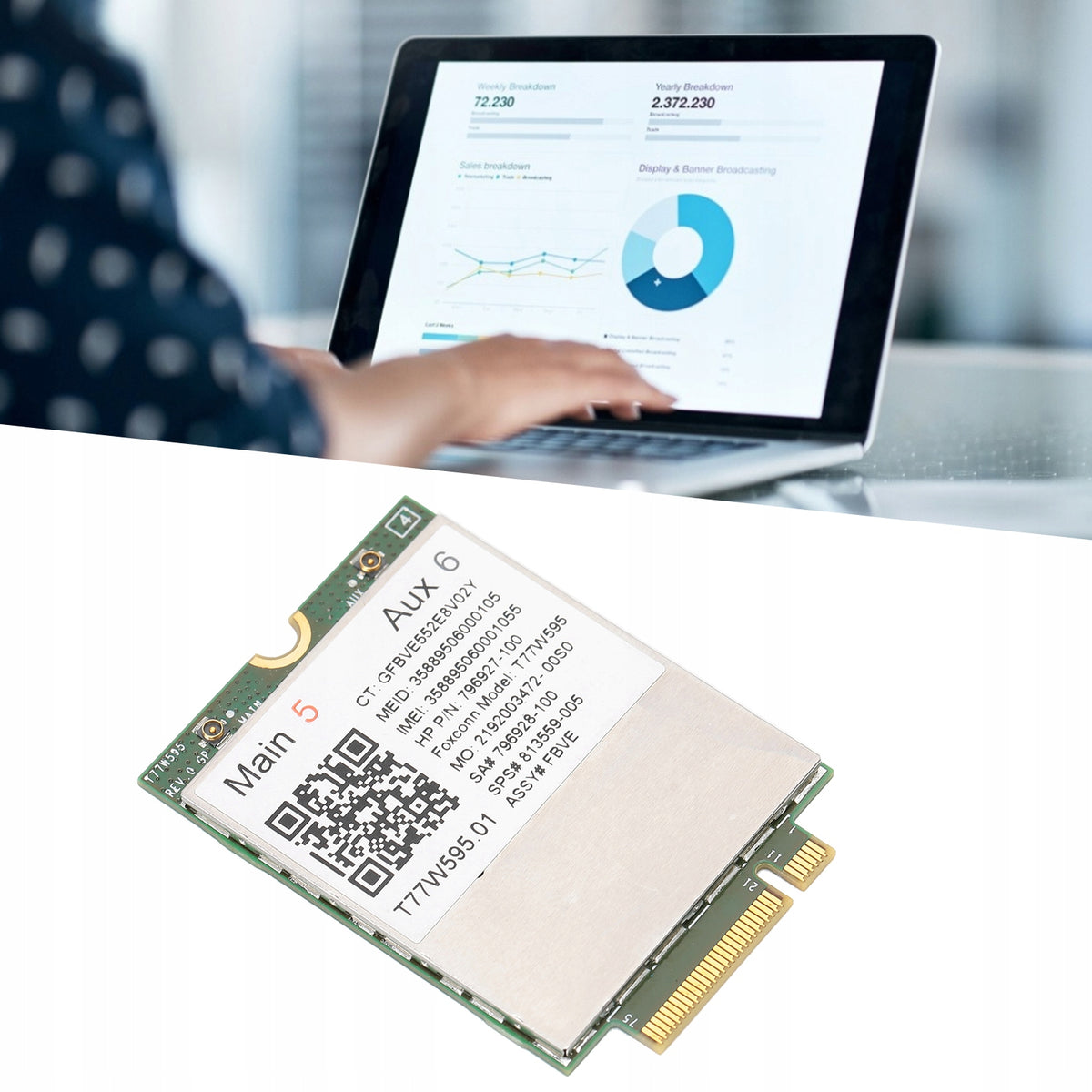 WIRELESS NETWORK ADAPTER FOR X5 4G LTE WWAN M.2 MODULE Manufacturer code 2411200138211